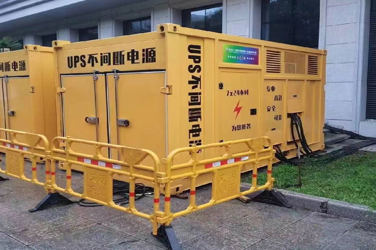 元门乡发电机租赁施工现场